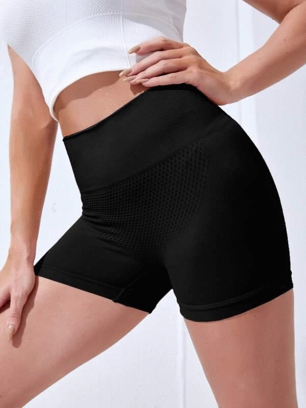 High Stretch Solid Biker Shorts