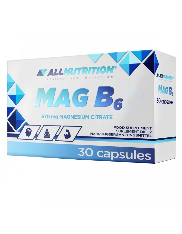 ALL Nutrition Mag B6 670 mg Magnesium Citrate 30 Caps - 30 Servings