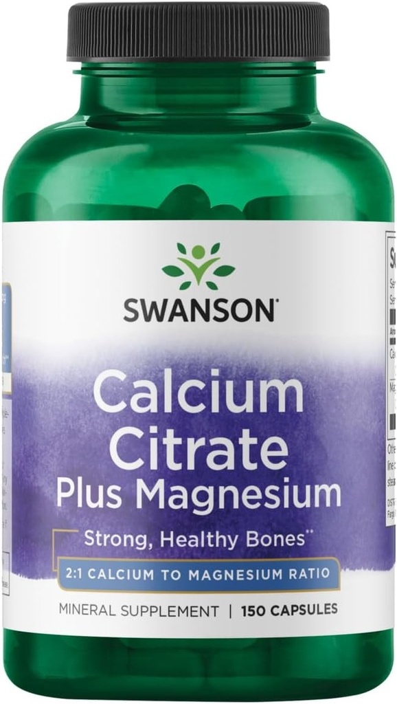 Swanson Calcium Citrate Plus Magnesium 150 Caps - 75 Servings