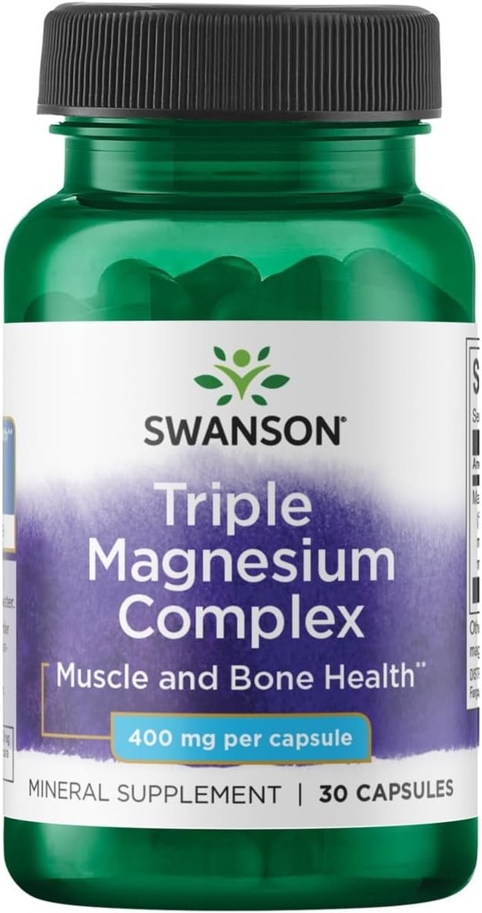 Swanson Triple Magnesium Complex 30 Capsules 400 mg  - 30 Servings