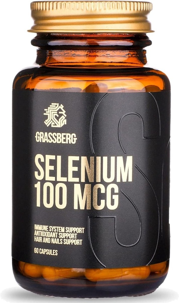Grassberg Selenium 100 mcg 60 Caps - 60 Servings