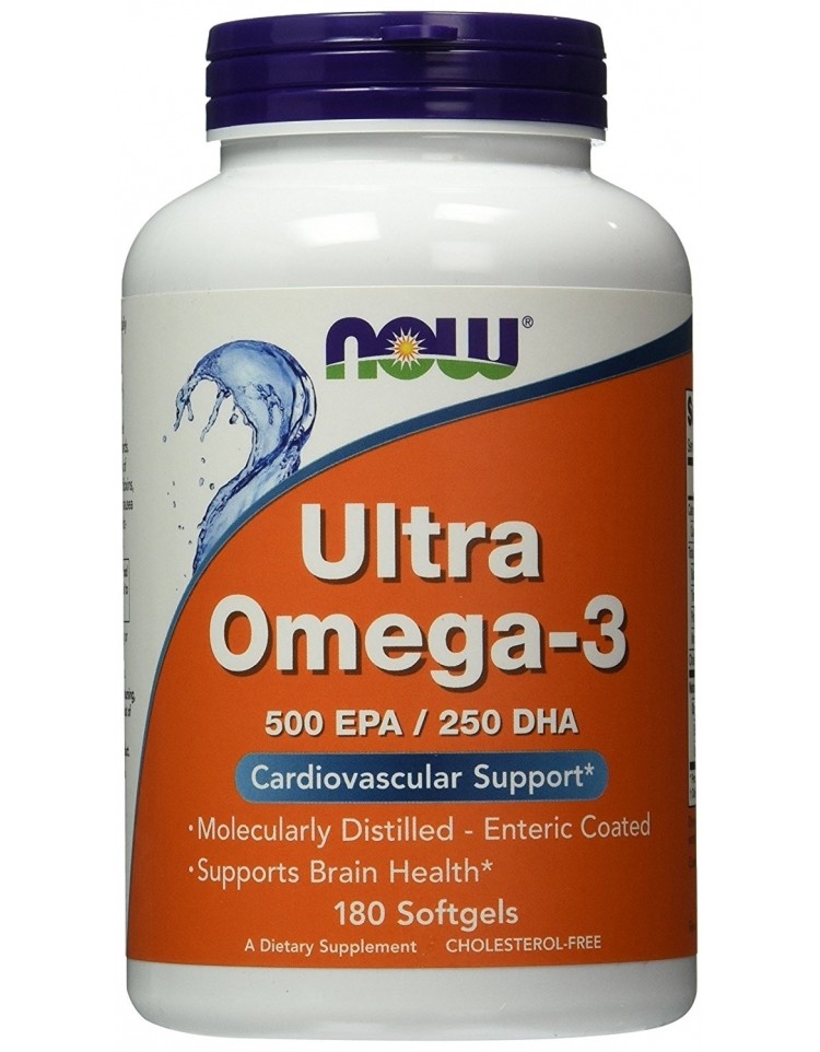 Now Foods, Ultra Omega-3, 500 EPA/250 DHA, 180 Softgels
