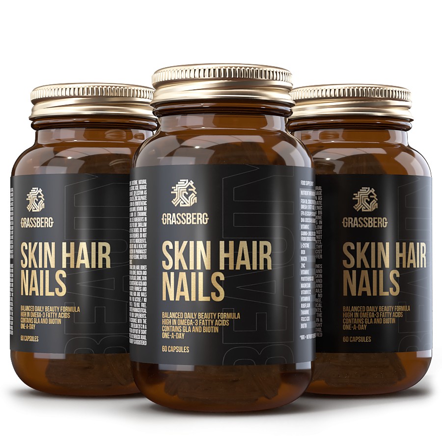 Grassberg Skin Hair & Nails 60 Tabs - 60 Servings