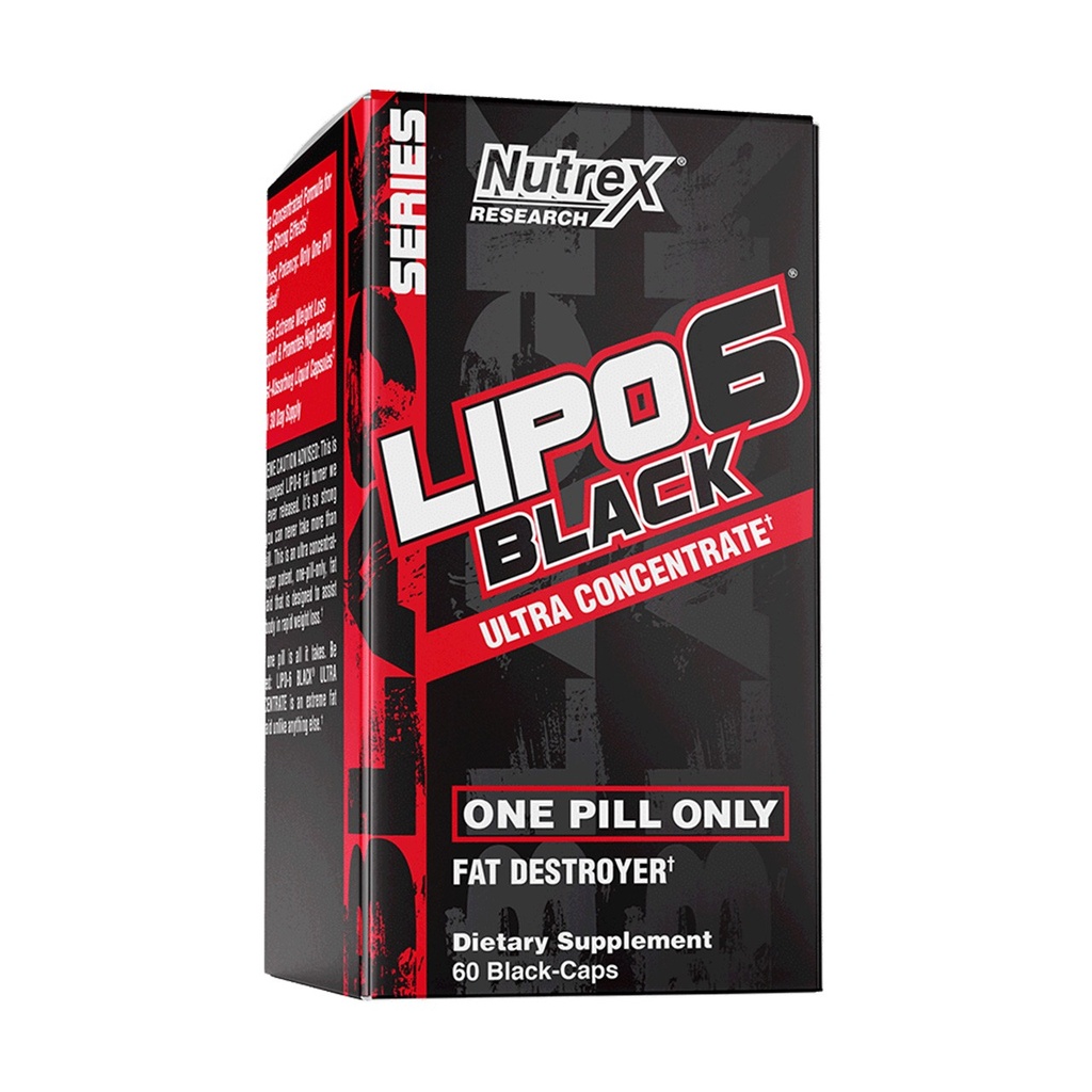 Nutrex  Lipo 6 Fat Burner Black Ultra Concentrate 60 Caps - 60 Servings