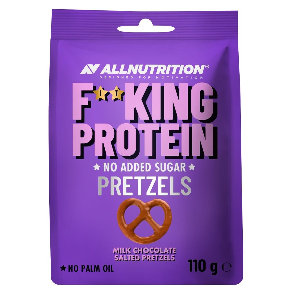 ALLNUTRITION FITKING PROTEIN PRETZELS 110 g MILK CHOCOLATE SALTED PRETZLES