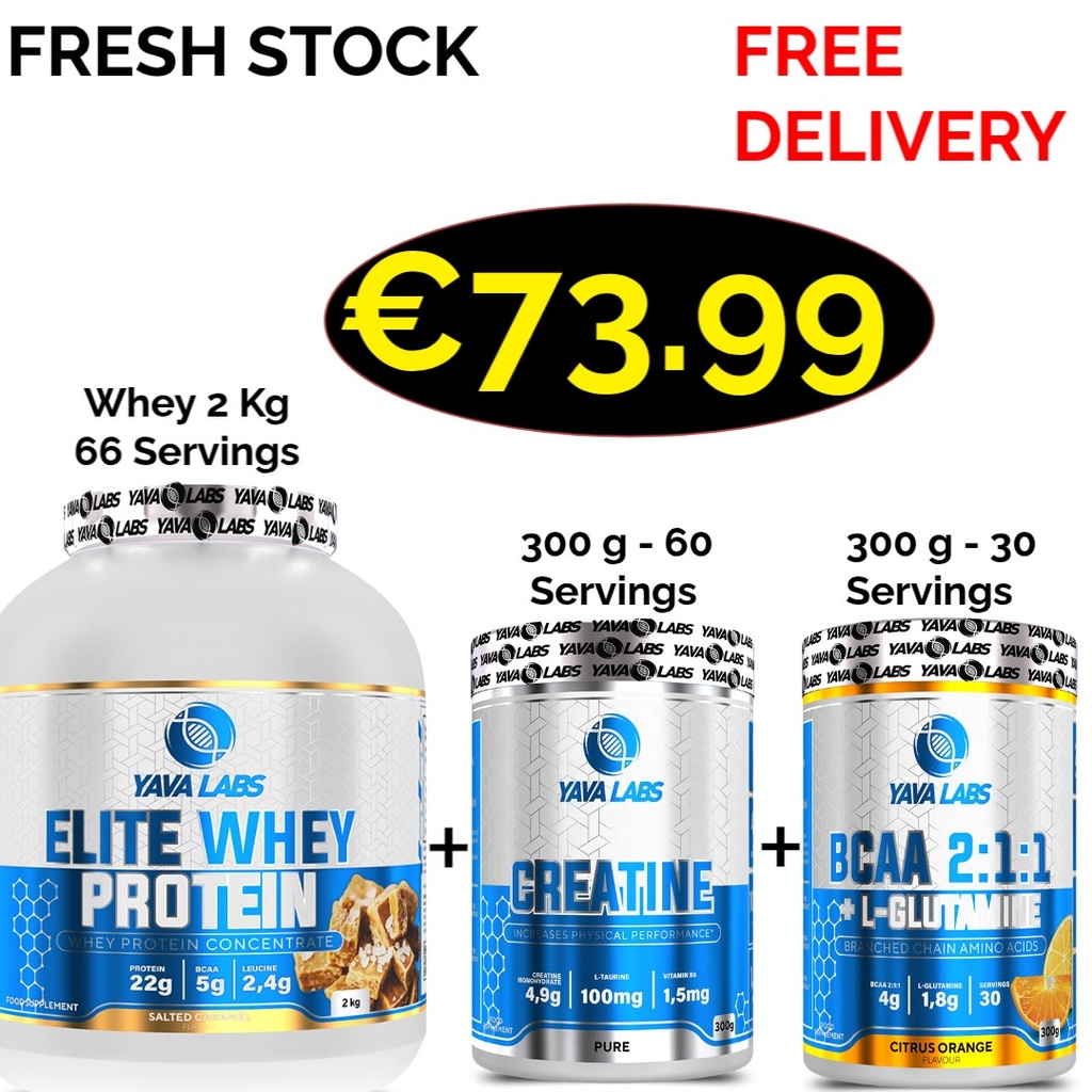 Yava Lab Elite Whey Protein 2000 g - 66 Servings + 2 Products