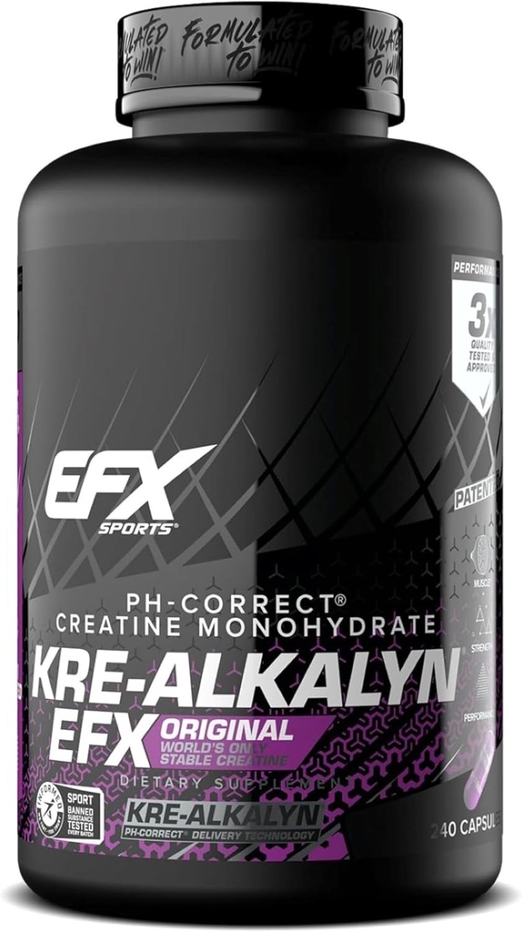 All American EFX Kre-Alkalyn Creatine 240 Caps - 120 Servings