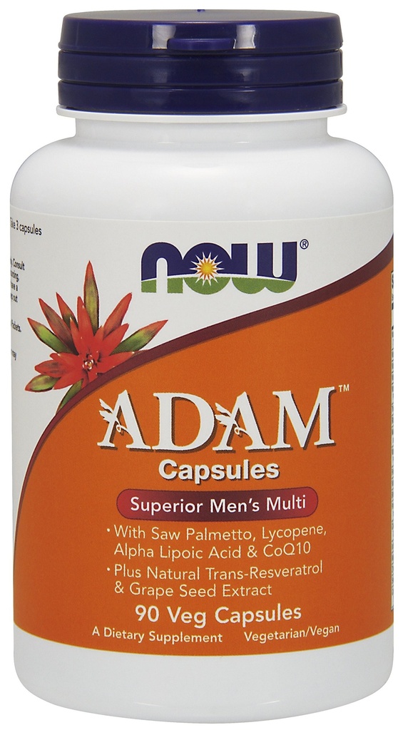 NOW Foods ADAM Superior Men's Multi 90 Veg Caps - 30 Servings