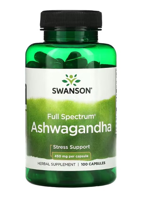 Swanson Ashwagandha 100 Caps 450 mg