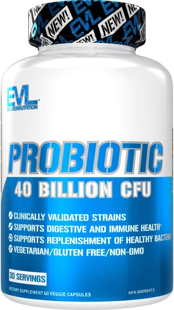 EvLution Nutrition, Probiotic, 40 Billion CFU, 60 Veggie Caps
