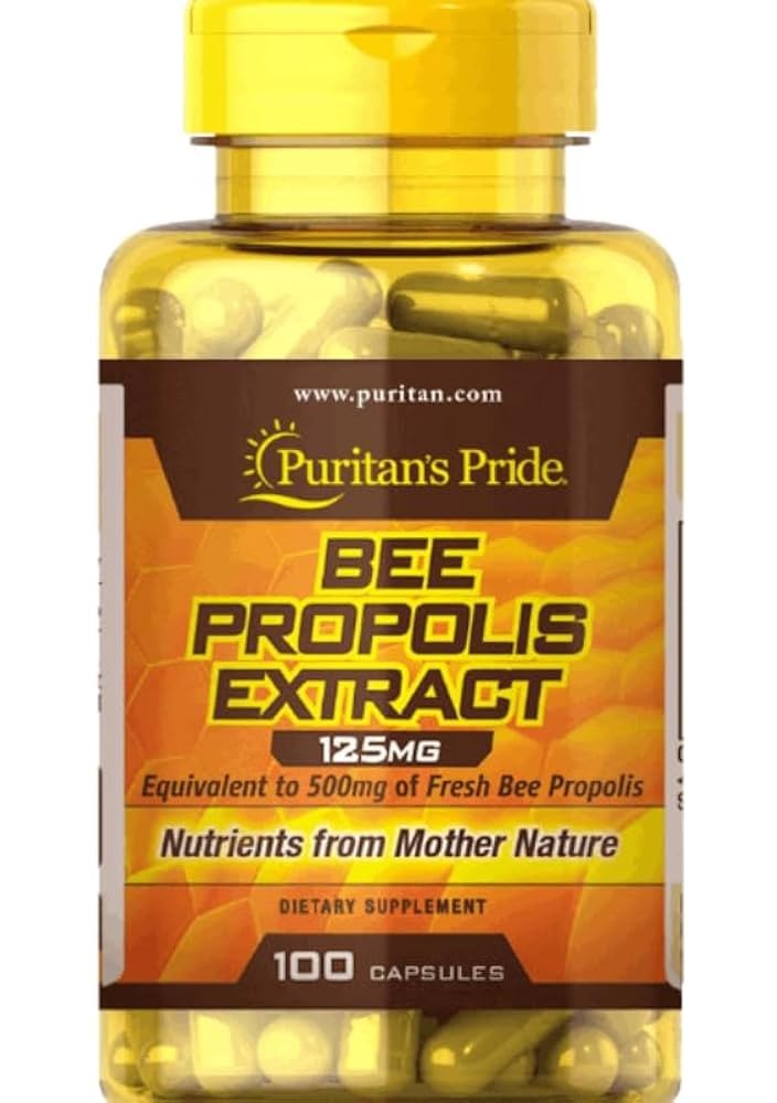 Puritan's Pride Bee Propolis Extract 125mg 100 Caps - 100 Servings