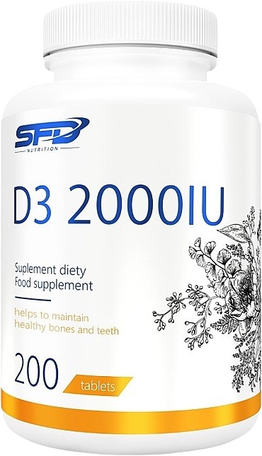 Sfd Nutrition D3 2000 Iu 200 Tabs - 200 Servings