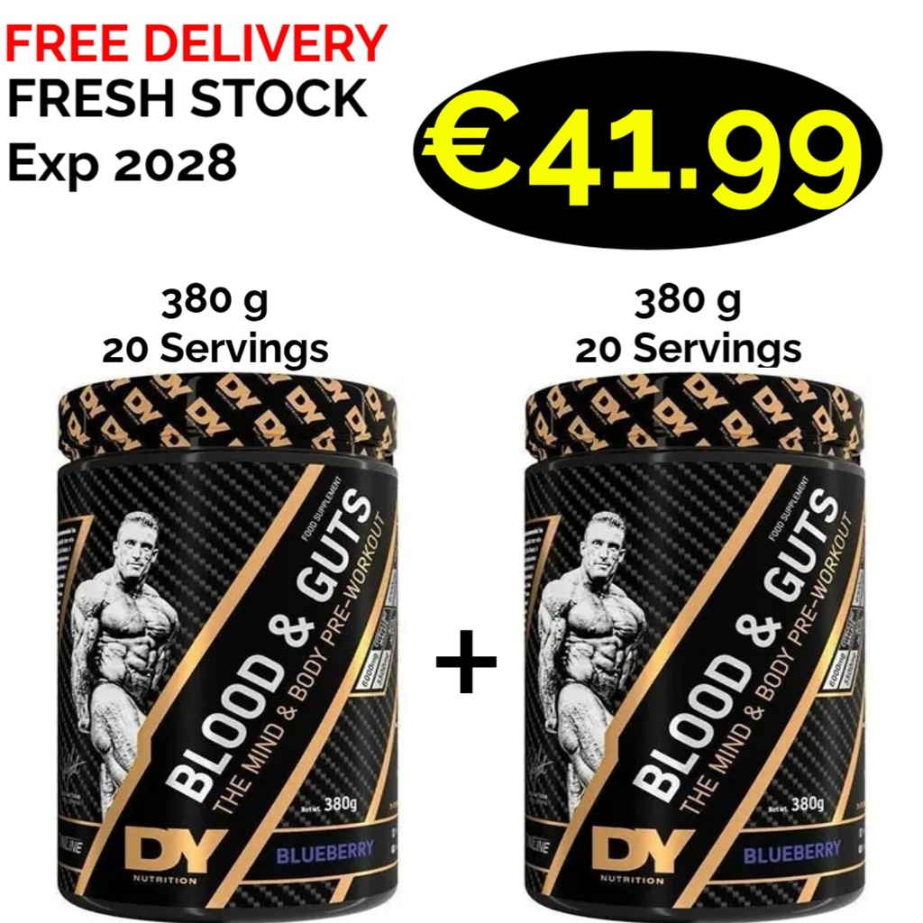 1+1 Fresh Stock!!! Dorian yates Blood & Guts Pre Workout 720 g - 40 Servings