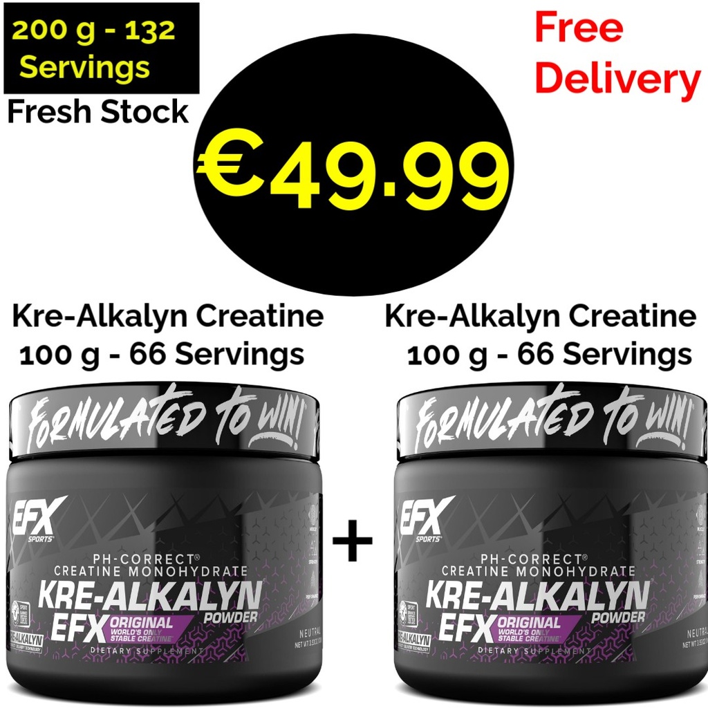 1+1 Fresh Stock!!! All American EFX Kre-Alkalyn Creatine Powder - 200 g - 132 Servings