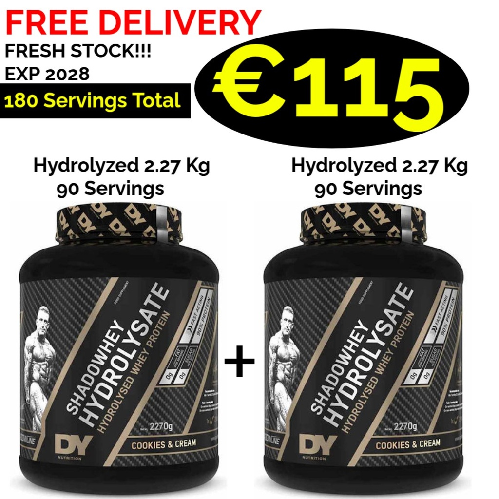 1+1 Fresh Stock!!! Dorian Yates Protein Shadowhey Hydrolyzed 2.27 Kg - 90 Servings