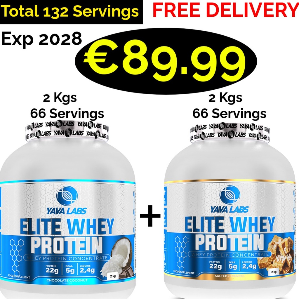 1+1 FRESH STOCK!!! Yava Lab Elite Whey Protein 4000 g - 132 Servings