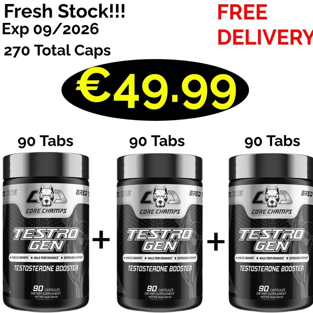 3x CORE CHAMPS TESTRO GEN 270 Caps - 135 Servings