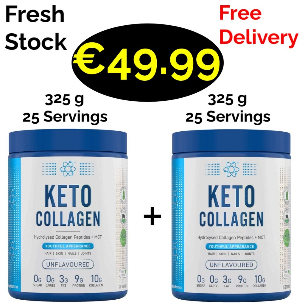 1+1 Fresh Stock!!! Applied Nutrition Keto Collagen, Unflavoured - 325 g - 25 Servings