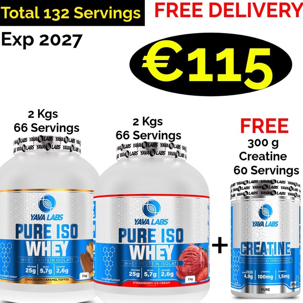 1+1 FRESH STOCK!!! Yava Labs Pure Iso Whey 2000g - 66 Servings