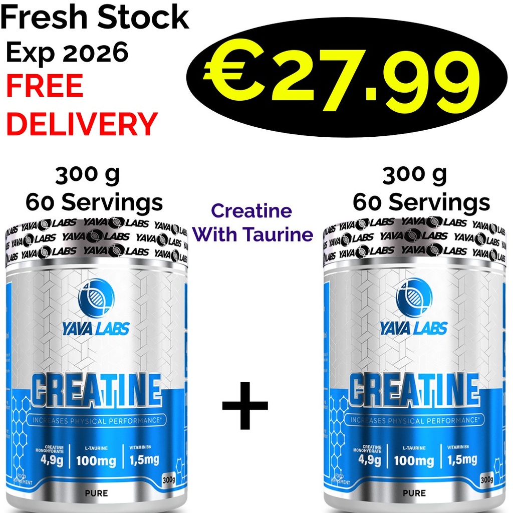 1+1 FRESH STOCK!!! Yava Labs Creatine Powder (With Taurine) 600 g - 120 Servings