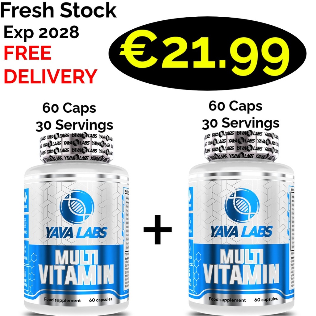 1+1 FRESH STOCK!!! Yava Labs Multi Vitamin 120 Tabs - 60 Servings