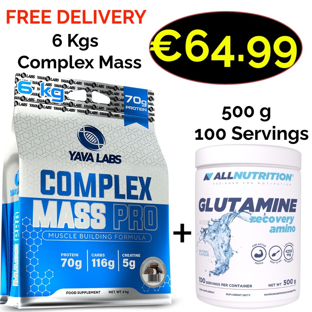 Yava Labs Complex Mass 6000 g - 34 Servings + Glutamine 500 g