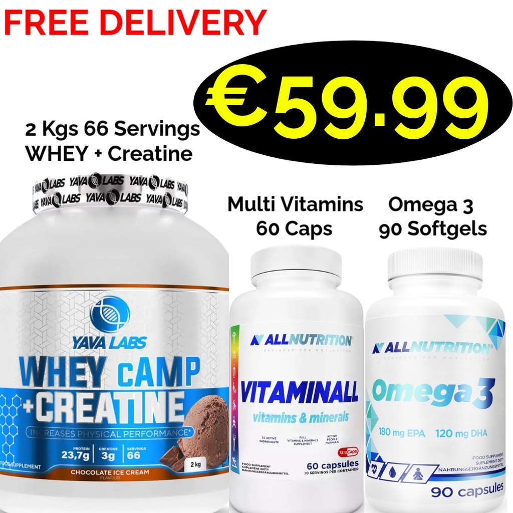 2 in 1 Yava Labs Whey cAMP + Creatine 2000 g  2 - In - 1 - 66 Servings + 2 Products