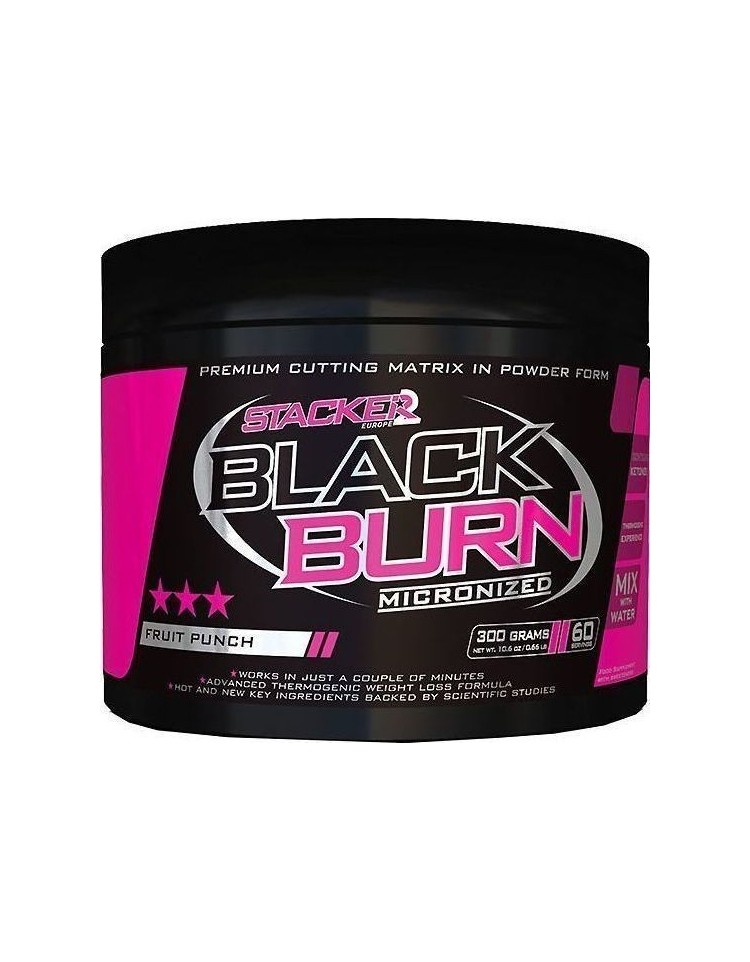 Exp 31/10/2025 Stacker 2 Black Burn micronized 300 g - 60 Servings
