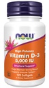 Now Vitamin D3 5,000 IU 120 softgels - 120 Servings