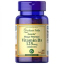 Puritans Pride Vitamin D3 125 mcg 5,000 IU 100 Softgels - 100 Servings
