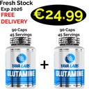 1+1 FRESH STOCK!!!  Yava Labs L-Glutamine Tabs - 180 Caps - 90 Servings