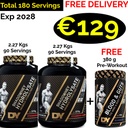 1+1!!! Dorian Yates Protein Shadowhey Hydrolyzed 4.54 Kg - 180 Servings + Pre-Workout