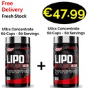 1+1 Fresh Stock!!! Nutrex  Lipo 6 Fat Burner Black Ultra Concentrate 120 Caps - 120 Servings