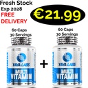 1+1 FRESH STOCK!!! Yava Labs Multi Vitamin 120 Tabs - 60 Servings