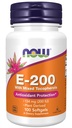 Now Vitamin E-200 With Mixed Tocopherols 100 Softgels 100 Servings